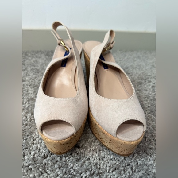 Stuart Weitzman Jean Slingback Wedges - Picture 2 of 8